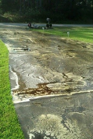 Driveway before cleaning