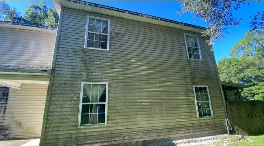 House exterior before washing